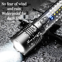 Nâng cấp đa chức năng laser trắng hợp kim nhôm đèn pin đầu vào Type-C zoom kính thiên văn ánh sáng mạnh điện thoại di động sạc màu đỏ, xanh lam, màn hình sét nổ