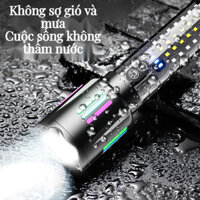 Nâng cấp Đa chức năng Laser trắng Siêu sáng Nhiều màu sắc Huỳnh quang Kính thiên văn Zoom Type-C Sạc điện công suất cao Màn hình đèn pin mạnh