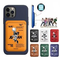 Nâng Cấp Giày Thể Thao Từ Tính Ví Da PU Cho MagSafe iPhone13 14 12 15 AIR Giày Thể Thao Thương Hiệu Thẻ Túi Đựng Mặt Sau