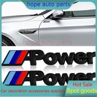 Nâng Cấp MỚI 2 Cái / bộ Power Motorsport Kim Loại Nhỏ Logo Xe Hơi Miếng Dán Phía Sau Thân Xe Biểu Tượng Nướng Huy Hiệu Cho Xe BMW E46 E30 M3 M5 X1 X3 X5 X6