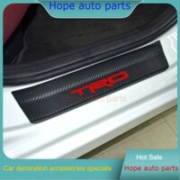 Nâng Cấp Mới 4 Miếng Dán Cửa Sợi Carbon Xe Scuff Tấm Dán TRD Vinyl Decal Dán Cho Xe Toyota Camry Corolla RAV4 Highlander
