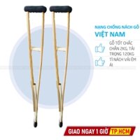 Nạng Chống Nách Gỗ Việt Nam Cao Cấp