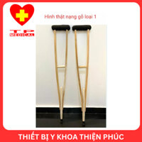 Nạng Gỗ Chống Nách Loại 1 Cứng Cáp, Nạng Gỗ Tập Đi, Nạng Chống Nách Bằng Gỗ Tập Đi Lại, Nạn Gỗ