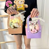 Năng LỰC GIỚI HẠN Giỏ hoa búp bê sang trọng, Gấu dâu Kuromi My Melody Bó hoa sang trọng, Trang trí phòng Giai điệu sang trọng Nhồi bông hoa hồng mô phỏng Quà tặng tốt nghiệp