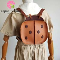 Năng LƯỢNG GIỚI HẠN Ba lô bọ rùa hoạt hình, Dây đeo có thể điều chỉnh bằng da PU Túi đi học mẫu giáo, Chống thấm nước nhẹ Túi trẻ em bọ rùa 3D chống mài mòn ngoài trời