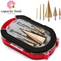 Năng LƯỢNG GIỚI HẠN Bước Mũi khoan lục giác 3 6 8mm Máy cắt lỗ kim loại Hình nón Máy khoan sân khấu Bộ dụng cụ mở lỗ Bước Máy khoan hình nón