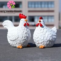 Năng LƯỢNG GIỚI HẠN Các bức tượng gà Phục sinh, Phim hoạt hình dễ thương Gà mái Trang trí, Đồ chơi gà con Thủ công mỹ nghệ nhựa Đồ thủ công Điêu khắc động vật thực tế Quà tặng dự tiệc