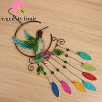 Năng LƯỢNG GIỚI HẠN Chuông gió, Mặt dây chuyền thủy tinh 7 màu bằng kim loại cổ điển, Đồ thủ công Cắt trang trí treo sáng tạo tinh tế Sân