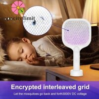 Năng LƯỢNG GIỚI HẠN Electric Bug Zapper, Bẫy ruồi LED tự động, Mini USB có thể sạc lại Đèn UV Côn trùng Vợt mùa hè