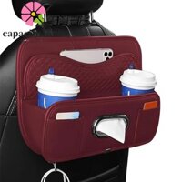 Năng LƯỢNG GIỚI HẠN Hộp lưu trữ ghế sau ô tô, Thiết kế phân vùng chống mài mòn Giá đỡ cốc uống nước trên ô tô, Dễ dàng lắp đặt với móc Hộp đựng khăn giấy xe chống nước đa năng Cốc uống nước
