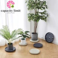 Năng LƯỢNG GIỚI HẠN Khay đựng hoa bằng nhựa tròn, Khay đựng chậu hoa di động bốn bánh, đường kính trong 19,3 / 28,3cm Thảm chậu hoa dày chất lượng cao tại nhà