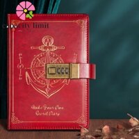Năng LƯỢNG GIỚI HẠN Máy tính xách tay A5 có khóa, Văn phòng phẩm Sổ tay mật khẩu cổ điển, Sách nhật ký chống thấm nước Chống vết bẩn Du lịch mịn Tạp chí Đồ dùng học tập văn phòng