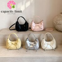 Năng LƯỢNG GIỚI HẠN Thắt Nơ Túi Đeo Vai, Túi Xách Harajuku Sweet Bow Pu, Giải Trí Phong Cách Hàn Quốc Đeo Ngang Màu Hồng Nữ Ví Ly Hợp Bé Gái