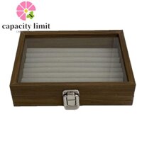 Năng LƯỢNG GIỚI HẠN Trang Sức Người Tổ Chức, Màn Hình Trang Sức Nắp Kính Hộp Trang Sức Bằng Gỗ, Hộp Đựng Nhẫn Hộp Bảo Quản Hộp Đựng Trang Sức Bông Tai Khay Trưng Bày Trang Sức Lưu Trữ
