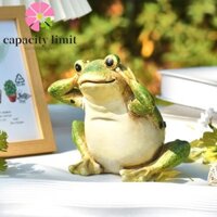Năng LƯỢNG GIỚI HẠN Trang trí ếch Mini, Phim hoạt hình xanh Ếch nhỏ Các bức tượng nhỏ, Thủ công ngộ nghĩnh Đồ thủ công bằng nhựa dễ thương Tượng động vật Phụ kiện cảnh quan vi mô