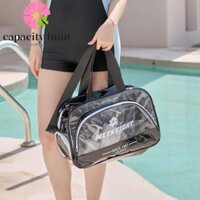 Năng LƯỢNG GIỚI HẠN Túi tập thể dục trong suốt, Nhẹ có dây đeo Túi lưu trữ bơi lội, PVC di động Khô ướt Tách sức chứa lớn Túi xách đi biển Swmming