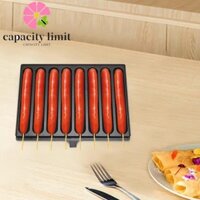 Năng LƯỢNG GIỚI HẠN Xúc Xích Chảo Chiên, Đen 8 Lưới Máy Làm Chó Ngô, Sắt Làm Nóng Nhanh Thương Mại Hình Chữ Nhật Xúc Xích Đĩa Nướng Quầy Thực Phẩm