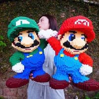 Nâng Tay Đỏ Mary Hoạt Động Đồ Chơi Thông Minh Geral 1 Mét Cao DIY Thỏ Trắng Nhỏ Lego Đảm Bảo Chất Lượng