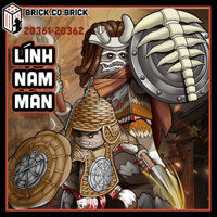 Nanman Soldier Đồ chơi Lắp ráp Nhân vật Lính Nam Man Mô hình Binh Lính Trung Cổ Tam Quốc Diễn Nghĩa 20361-20364