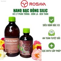 Nano bạc đồng đậm đặc ROSAVA đánh bay phấn trắng, đen thân, đốm lá, rỉ sắt, nấm trên hoa hồng, hoa lan & cây cảnh