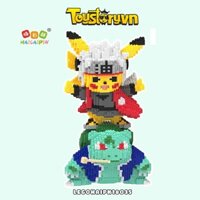 Nano Block Pokemon 43cm Pikachu Jiraiya cưỡi Ếch