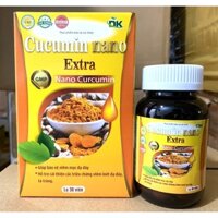 Nano Curcumin gold  Viên uống Viêm Loét Dạ, Dày tá tràng CUCUMIN Nano extra Hộp 30Viên
