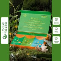 Nano curcumin mai mực nước nghệ nếp mix vị đào, mãng cầu và chanh leo, hộp 45 gói LAVISU LA01