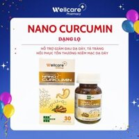 Nano Curcumin Wellcare  - Lọ 30v, Viên uống nano Nghệ giúp giảm triệu chứng đau dạ dày, tá tràng