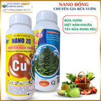 NANO ĐỒNG KẼM Chuyên Rửa Vườn, Diệt Khuẩn, Tẩy Rong Rếu, Nấm Hồng, Ghẻ Trái - Chai 500ml