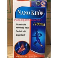nano khớp glucosamin sulfat 1100mg, methyl, chondroitin, collagen type II (bổ sung chất nhày dịch khớp, giảm khô khớp...