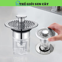 Nắp ấn xả Lavabo, nút chặn thoát nước bồn rửa mặt ngăn mùi, lọc rác, cặn bẩn lõi đồng siêu bền - PK171