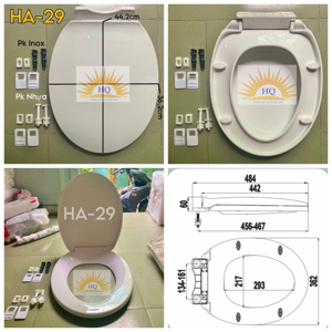 Nắp bàn cầu rơi êm HA29