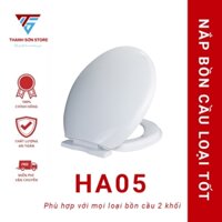 Nắp Bệt Bồn Cầu Đóng Mở Êm Hùng Anh HA05 Chính Hãng Cao Cấp - Nắp Bệt Vệ Sinh Phù Hợp Với Tất Cả Các Loại Bồn Cầu 2 Khối