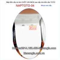 Nắp bồn cầu 1 khối  TOTO chốt gài inox tròn NAP-TOTO04