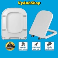 Nắp Bồn Cầu  Ceravi C304 - C315 - Nắp Rơi Êm Vuông Nhựa Phủ Bóng Chống Ố Vàng