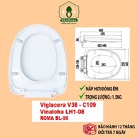 Nắp Bồn Cầu Đóng Êm Cho Bồn Viglacera V38,V40,C109,LH1-08