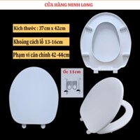 Nắp Bồn Cầu Đóng Êm Cho Bồn Inax Model 306,117,108, 504VTN, 504VT- Loại Dày Nặng Chống Ố,UV