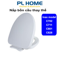 Nắp bồn cầu đóng rơi êm dùng thay thế cho bồn cầu Linax C702, C711, C801, C828 - kèm phụ kiện chân ốc đầy đủ