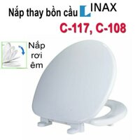 Nắp bồn cầu đóng rơi êm thay cho nắp bồn cầu Inax C-117, C-108