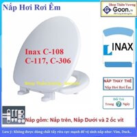 Nắp bồn cầu Inax C-117, C-108, C-306 là nắp thay thế rơi êm