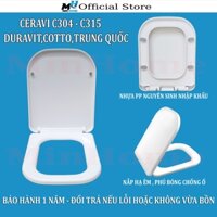 Nắp Bồn Cầu Rơi Êm Loại Vuông Cho Bồn Ceravi C304 - C315