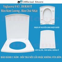 Nắp Bồn Cầu Rơi Êm Viglacera V43 Và Bồn Vuông Tương Tự