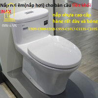 Nắp bồn cầu thế cho bồn cầu 1 khối Inax C909-C900-C918-C991, nắp rơi êm bồn cầu khối