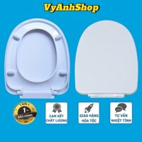Nắp Bồn Cầu Viglacera V38 , V40 , C109 , LH1-08 -  Nắp Hơi Đóng Êm Phủ Bóng Chống Ố Vàng