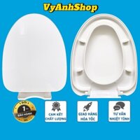 Nắp Bồn Cầu Viglacera V39 - V45 - V64 - V65 - BL5M - BL5V  Nắp Rơi Êm Nhựa Phủ Bóng Chống Ố Vàng