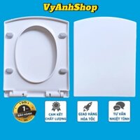 Nắp Bồn Cầu Viglacera V43 Nắp Rơi Êm Nhựa Phủ Bóng Chống Ố Vàng