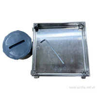 Nắp chờ hút bể phốt âm sàn ngăn mùi inox 304, kích thước 25x25