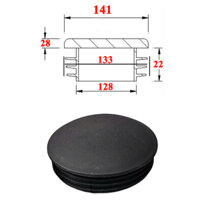 Nắp chụp đen ống phi 141 140
