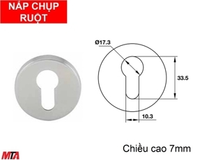 Nắp chụp ruột khóa tròn Hafele 903.52.907 7mm