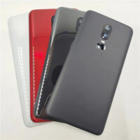 Nắp cửa sau bằng kính cho OnePlus 6, vỏ pin, vỏ máy, bảng điều khiển, có miếng dán camera